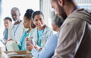 Associates helping in the community