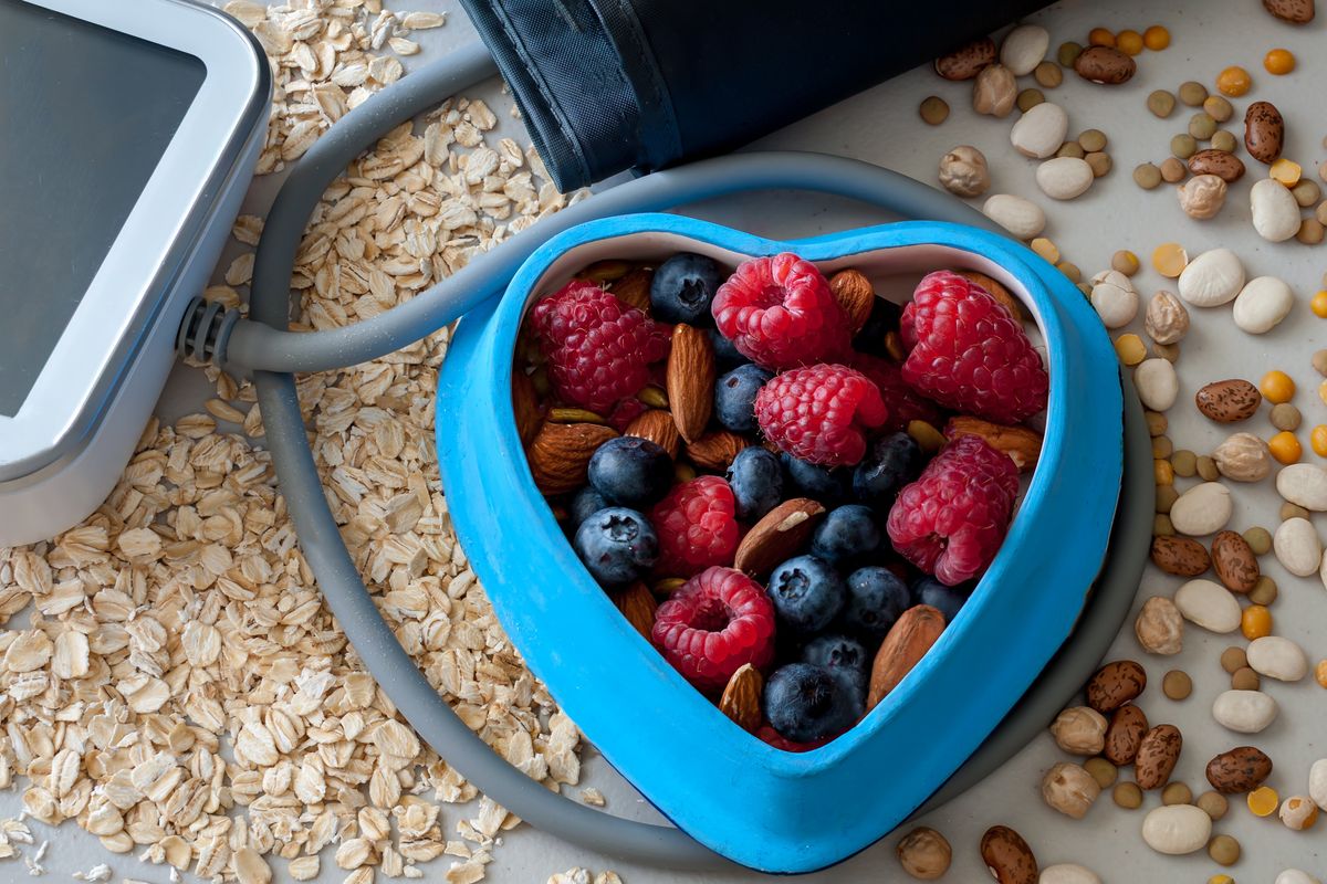 Berries in a heart shape