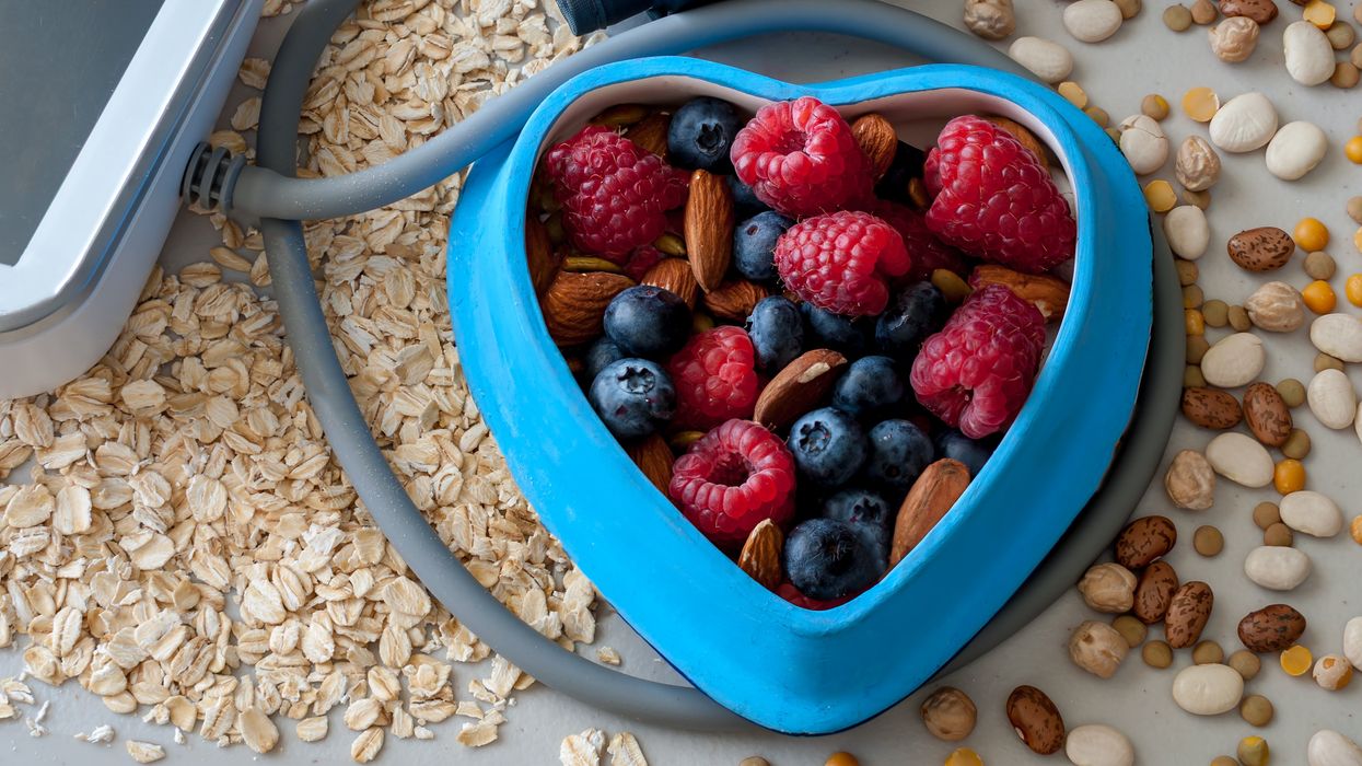 Berries in a heart shape