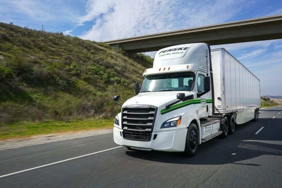 eCascadia on highway