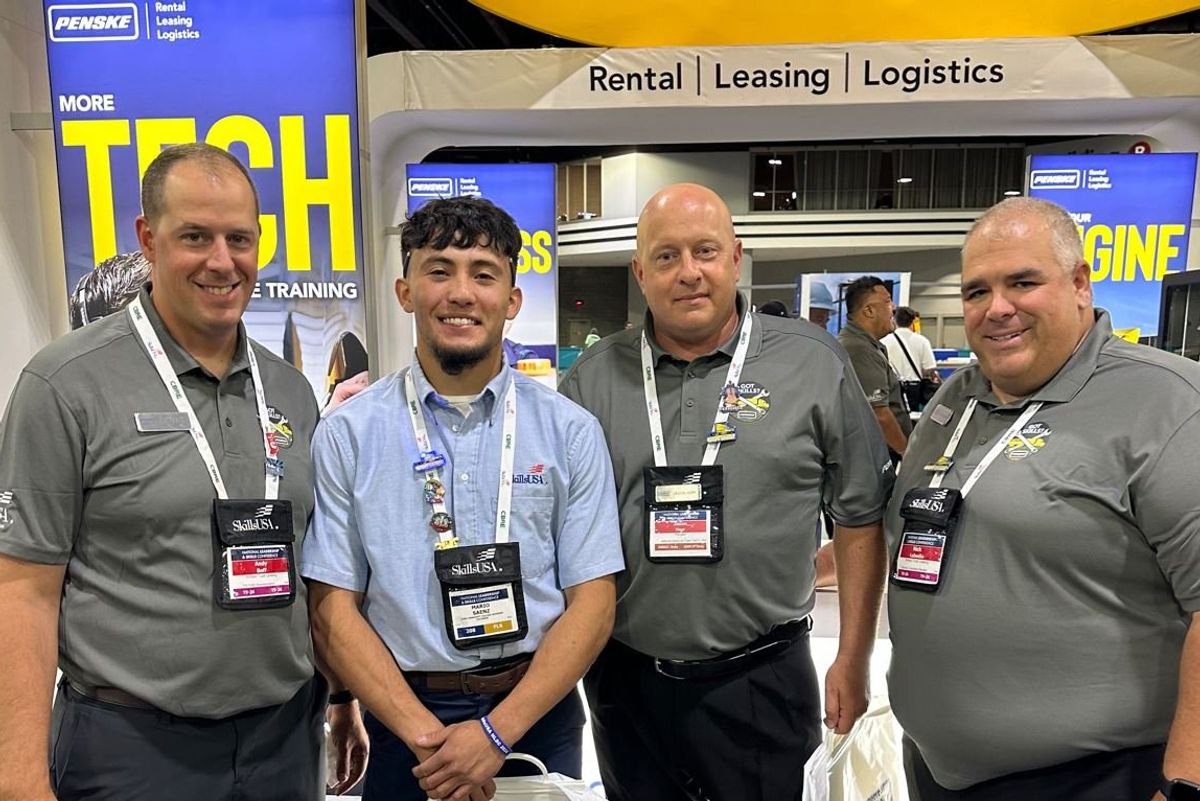Four men at the Skills USA competition.