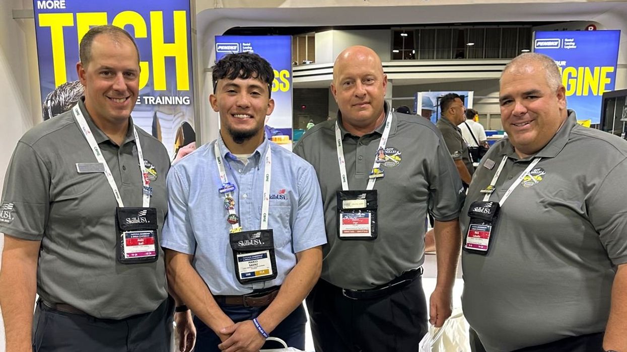 Four men at the Skills USA competition.