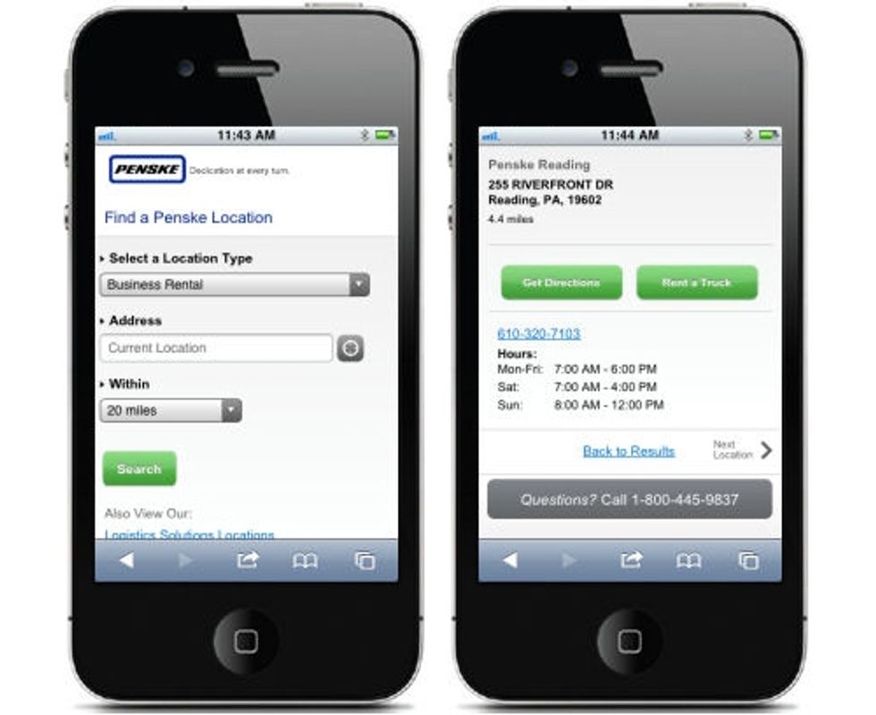 
Mobile Site Adds Convenience for Penske’s Commercial Customers
