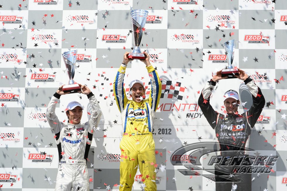 
Helio Castroneves Penske Truck Rental IndyCar Is Edmonton Winner
