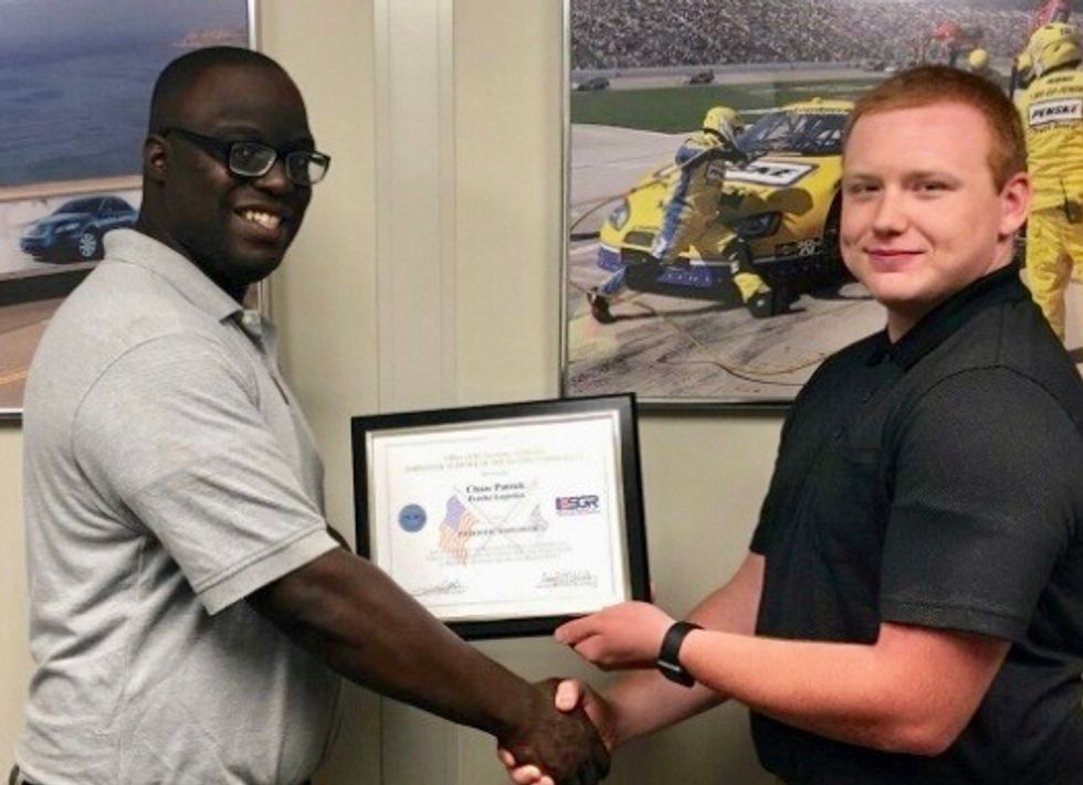 
Penske Logistics Supervisor Presented with Patriot Award
