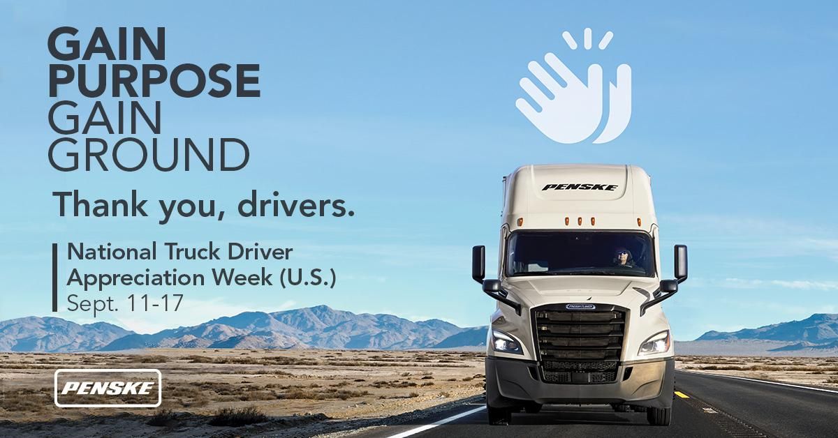 Penske Thanks U.S. Drivers During National Truck Driver Appreciation Week