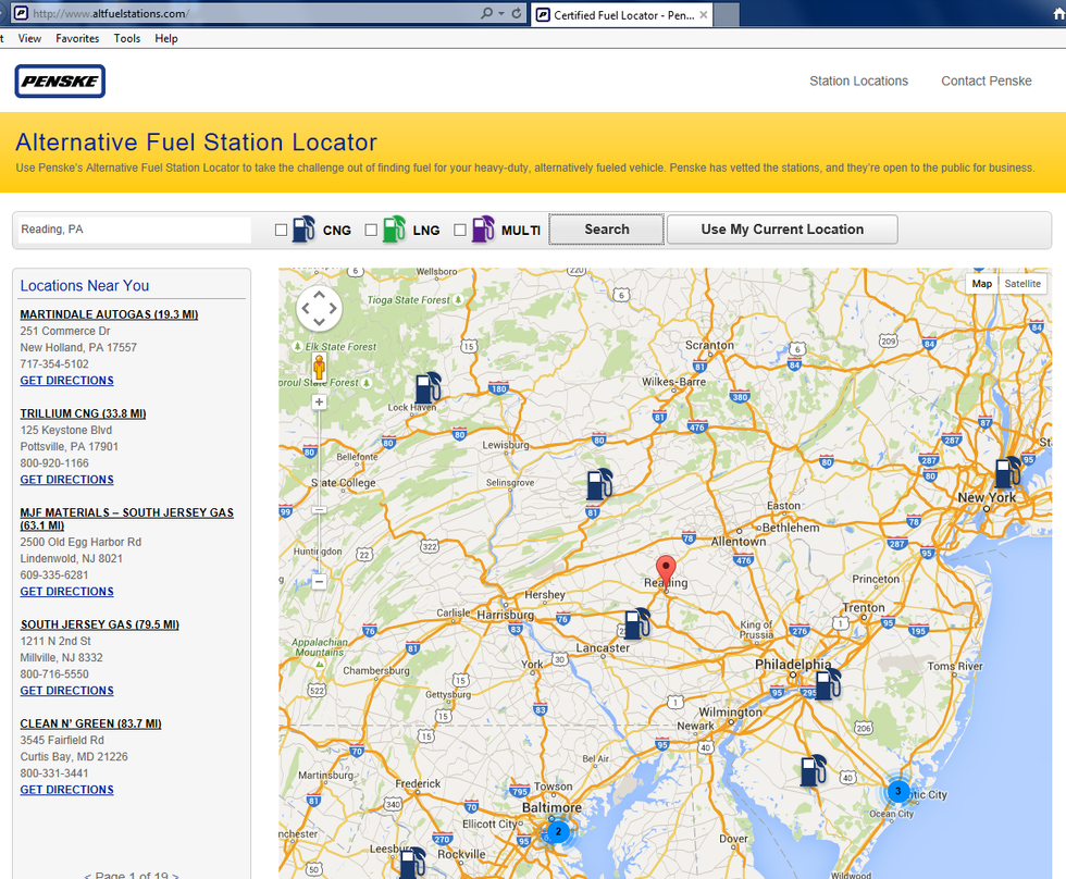 
Penske Introduces Alternative Fuel Station Finder Website
