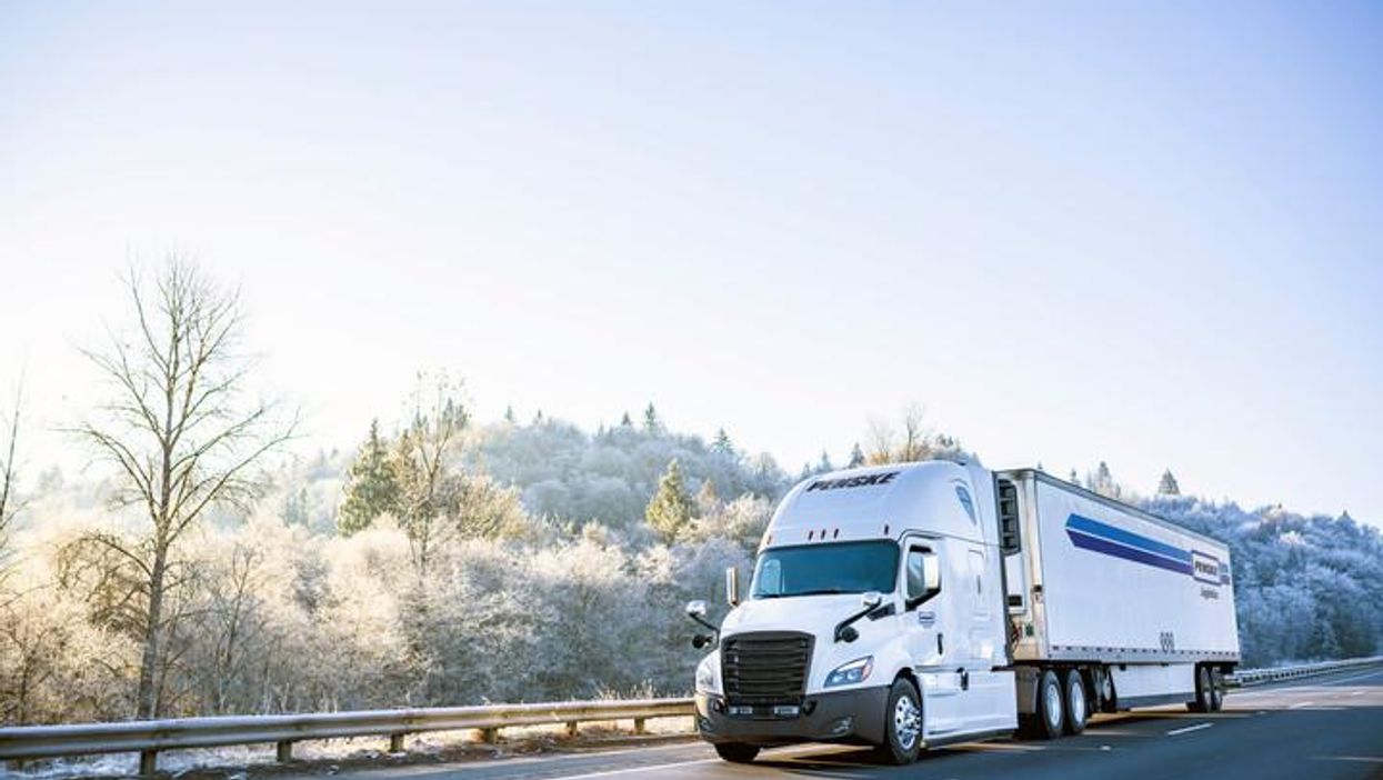 Penske Logistics Truck on highway