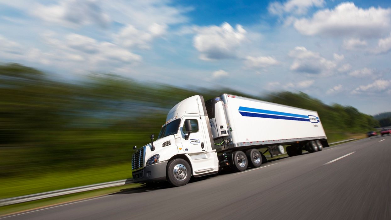 Penske Logistics truck on the road
