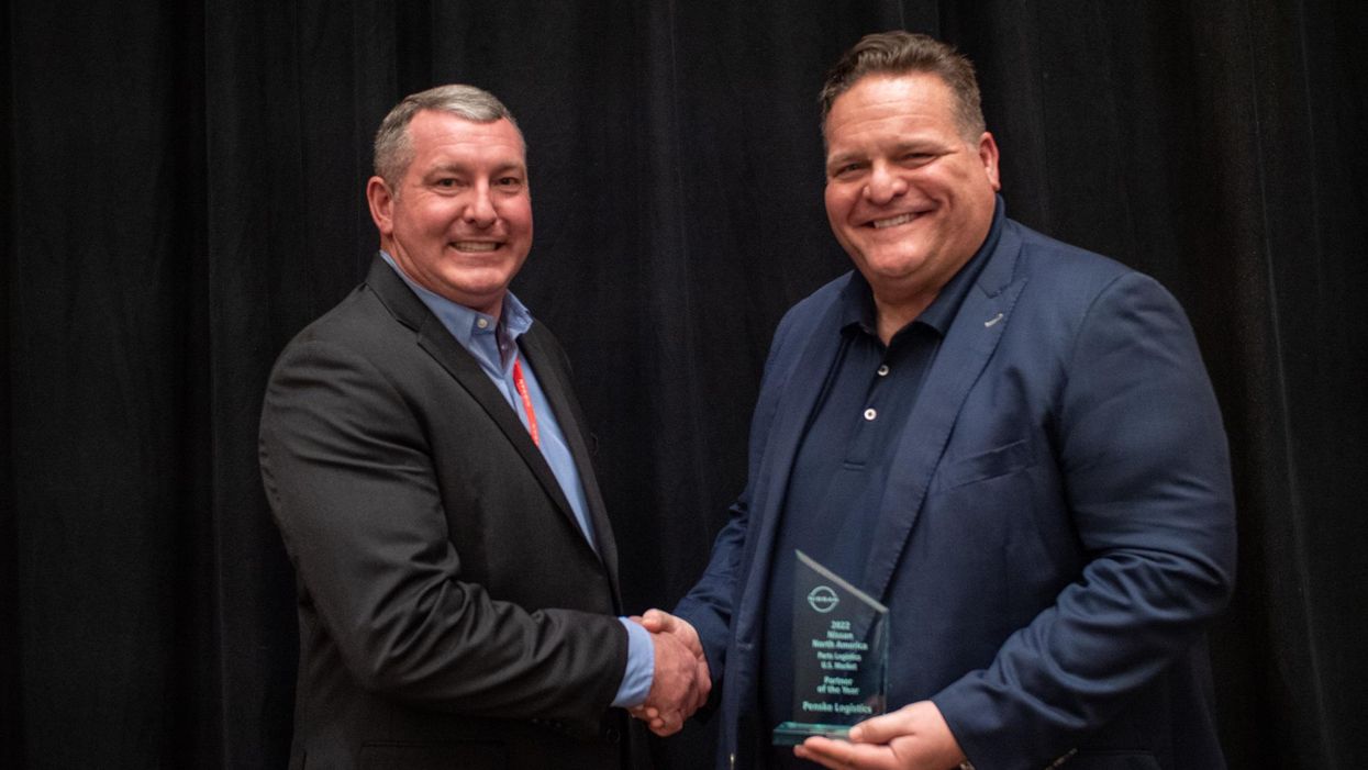Penske Logistics was named Partner of the Year by Nissan North America. Penske was honored in the Part Logistics U.S. Market category at Nissan’s recent Annual Supplier Conference.