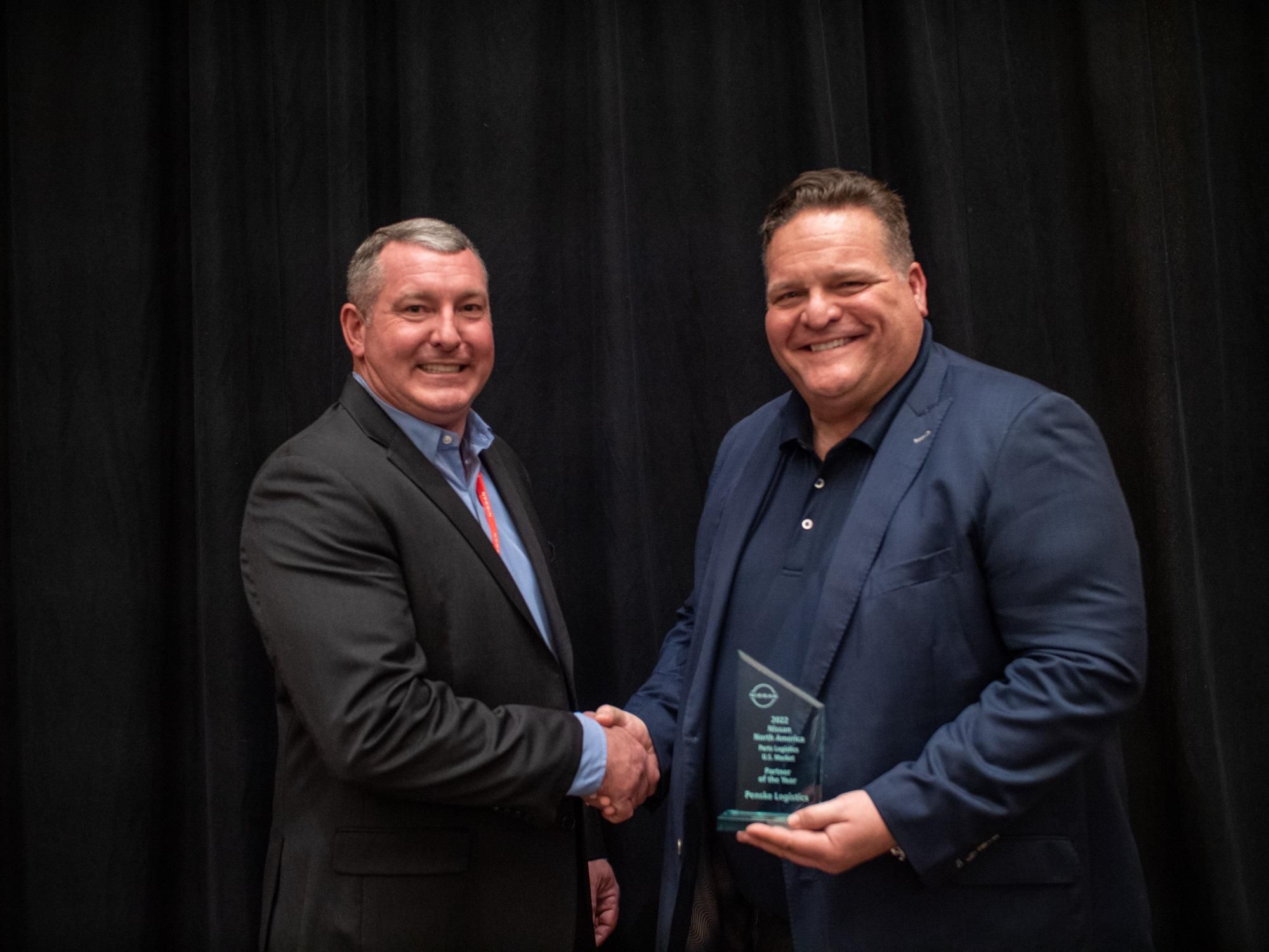 Penske Logistics was named Partner of the Year by Nissan North America. Penske was honored in the Part Logistics U.S. Market category at Nissan’s recent Annual Supplier Conference.