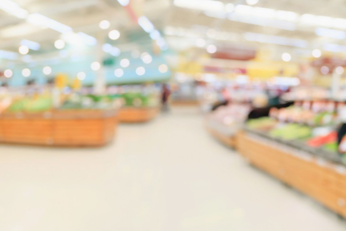 Produce section of a grocery store