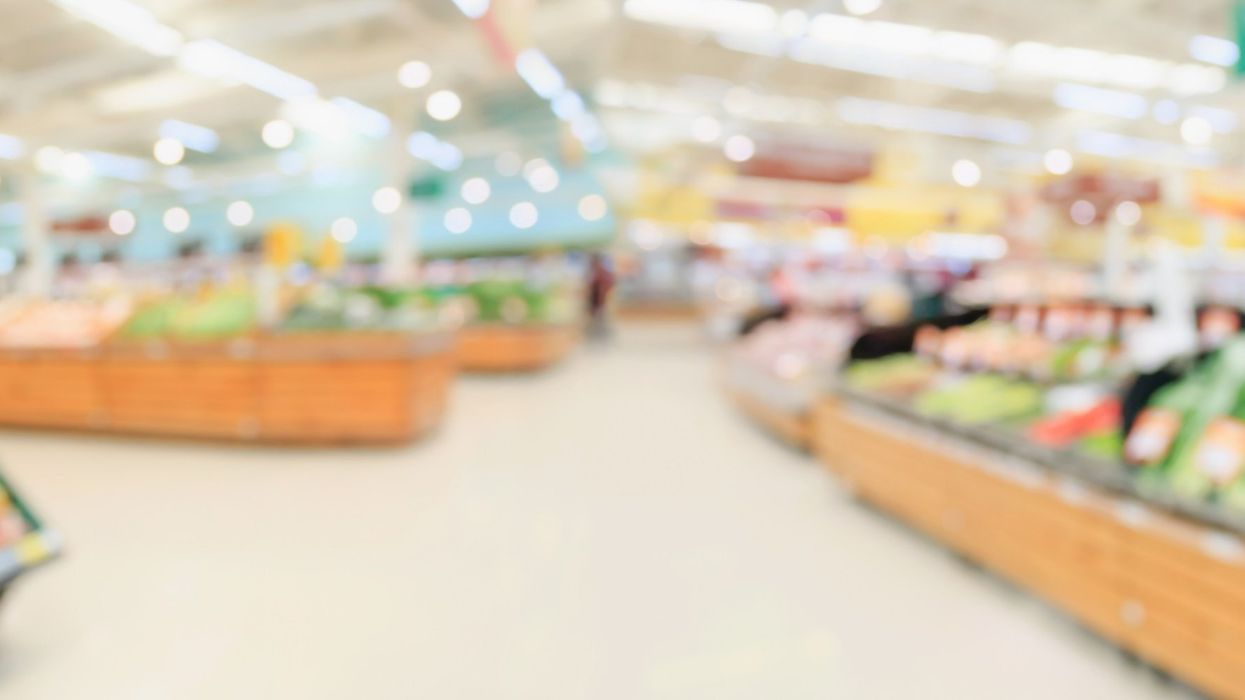 Produce section of a grocery store