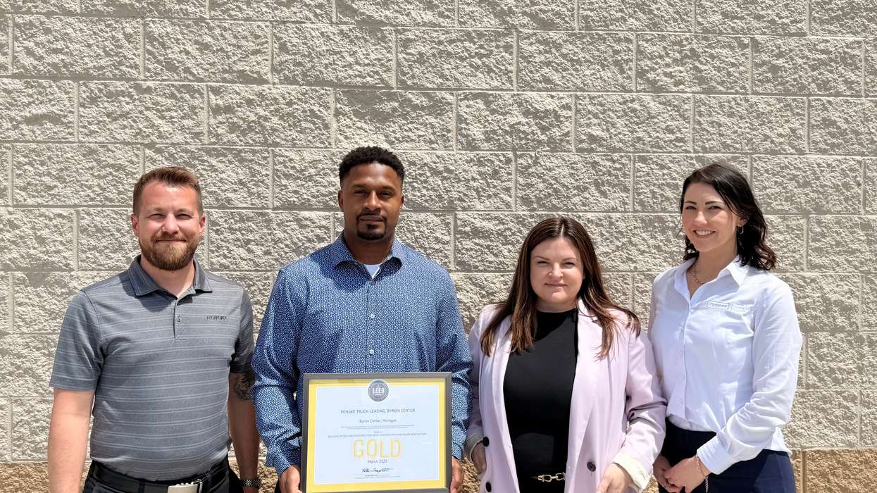 The Penske Truck Leasing location in Byron Center, Michigan, received its LEED (Leadership in Energy and Environmental Design) Gold certification.