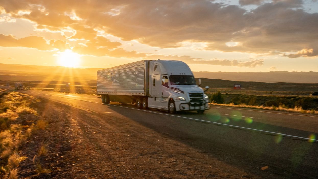 Truck on a sunny highway
