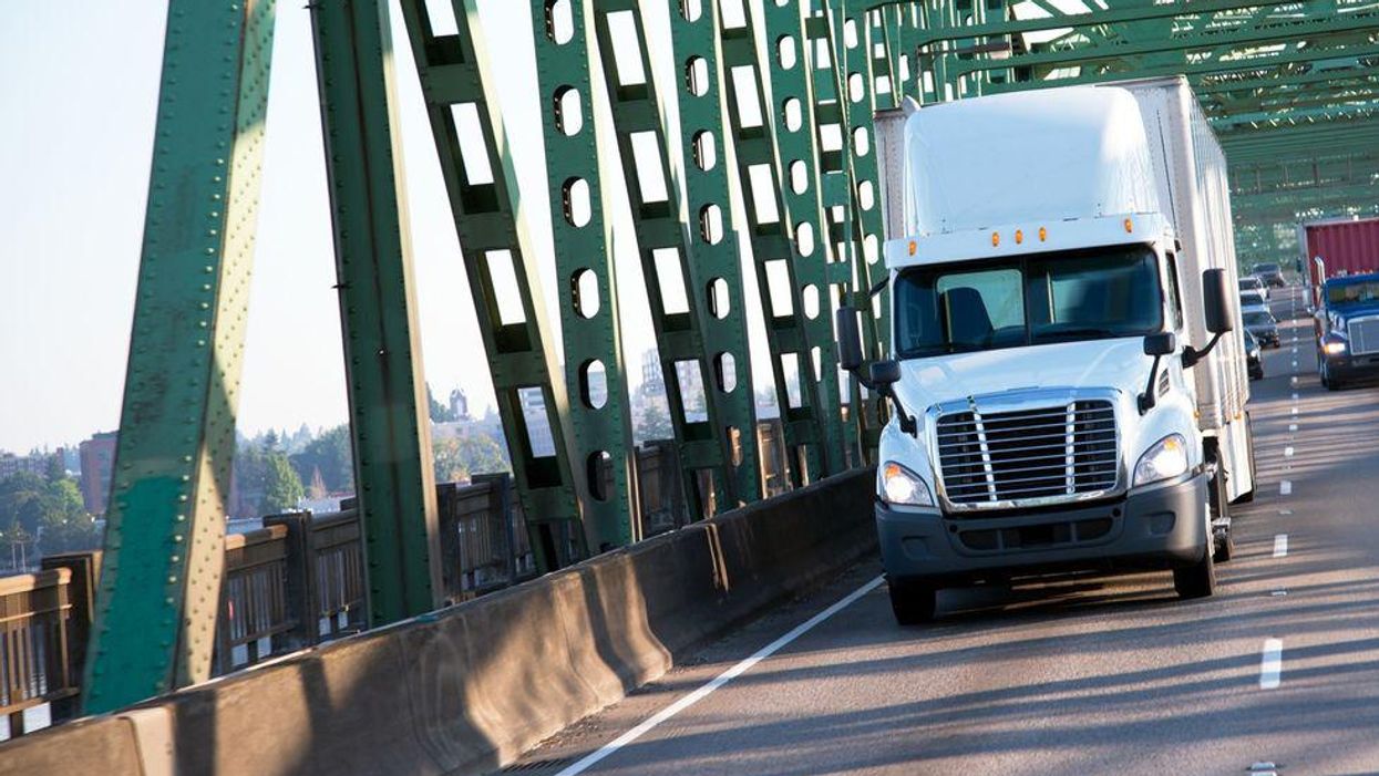 truck on bridge