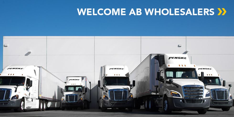 White Penske Trucks